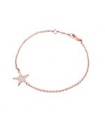 star: diamond bracelet 14k rose gold