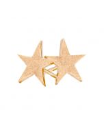 star studs: brushed gold 14k yellow gold