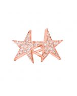 star studs: white diamonds 14k rose gold