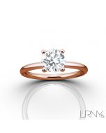Duncan Solitaire :: Round 14K Rose Gold
