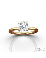 Duncan Solitaire :: Round 14K Yellow Gold