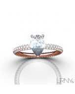 Stowe Solitaire :: Pear Shape Cut 14K Rose Gold