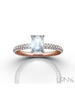 Stowe Solitaire :: Radiant Cut 14K Rose Gold