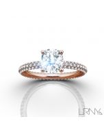 Stowe Solitaire :: Cushion Brilliant Cut 18K Rose Gold