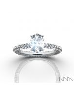 Stowe Solitaire :: Oval Brilliant Cut 14K White Gold