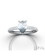 Stowe Solitaire :: Pear Shape Cut 14K White Gold