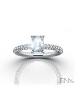 Stowe Solitaire :: Radiant Cut 14K White Gold