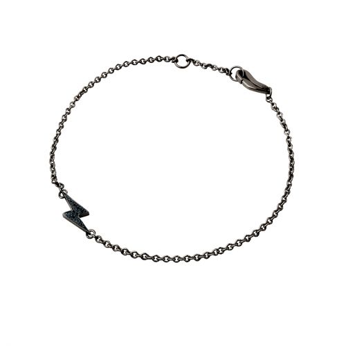 bolt: black diamond bracelet