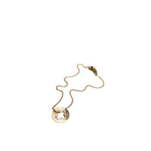 links bracelet: clover 14k yellow gold